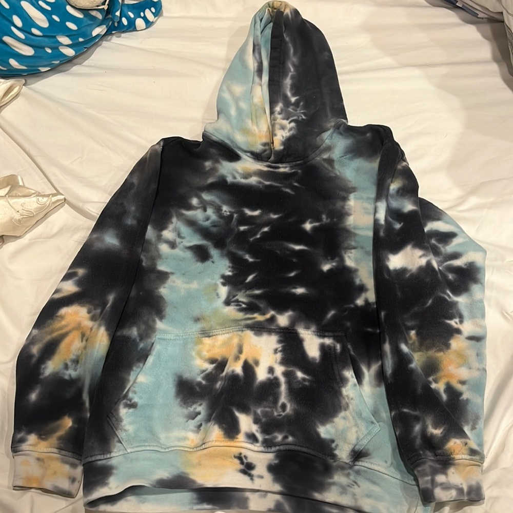 Super massive blue tie dye hoodie L 14-16